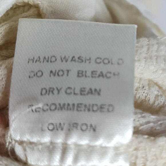 Comme Toi... Women's Cream Lace Long Sleeved Blouse Size S - Picture 6 of 11